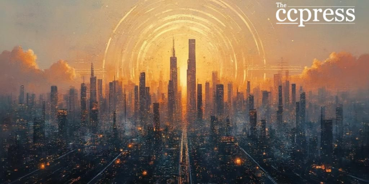futuristic cardano skyline art