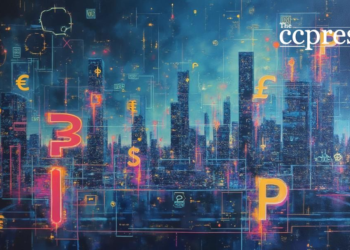 futuristic city digital currency