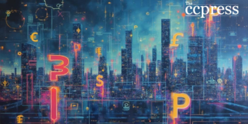 futuristic city digital currency