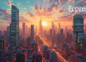 futuristic city digital wealth