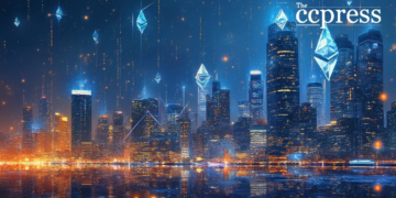 futuristic city ethereum art