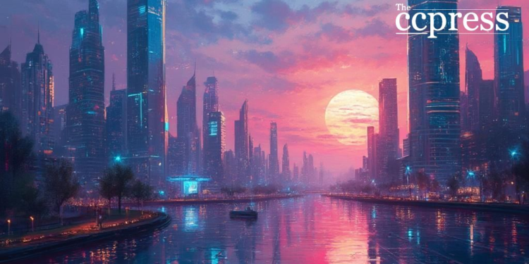 futuristic city ethereum euro