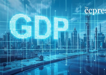 futuristic city gdp display
