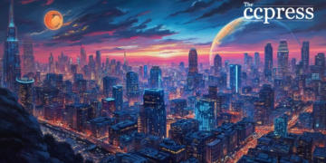 futuristic city neon vibes