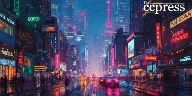 futuristic city nvidia success