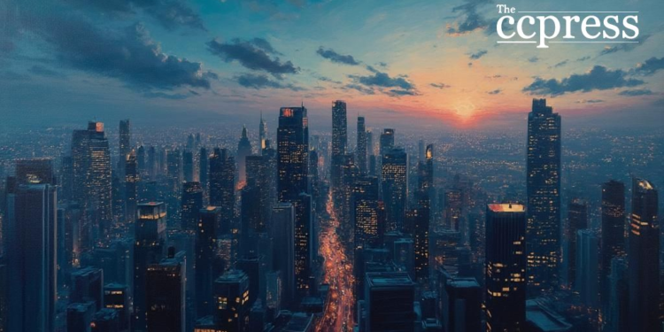 futuristic cityscape 2027
