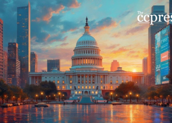 futuristic cityscape crypto policy
