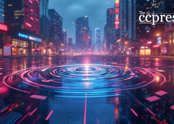futuristic cityscape neon art