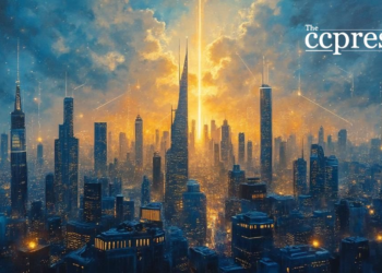 futuristic cityscape oil art
