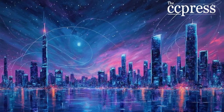 futuristic cityscape partnership