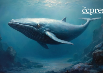 futuristic crypto whale ocean