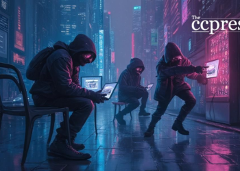 futuristic cyber thieves painting