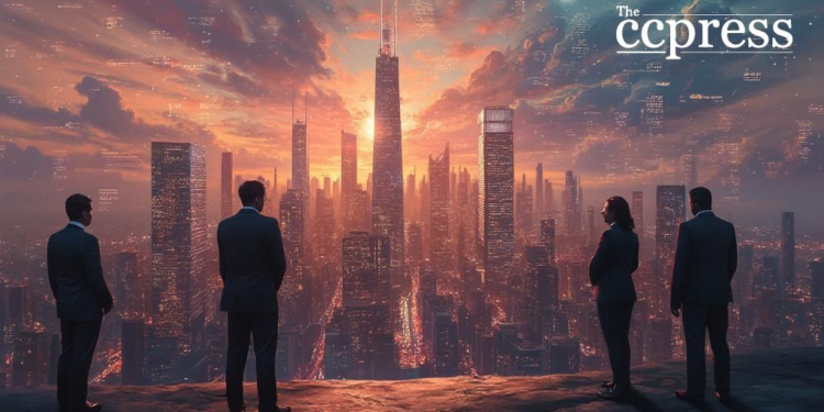 futuristic economy landscape art