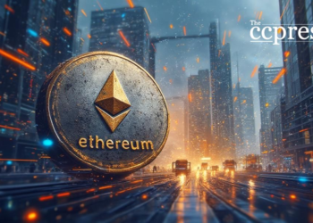futuristic ethereum market scene
