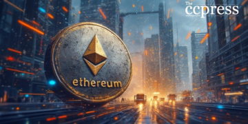 futuristic ethereum market scene