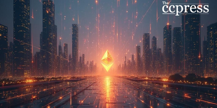 futuristic ethereum skyline art