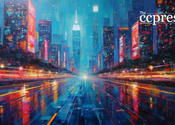 futuristic financial growth scene