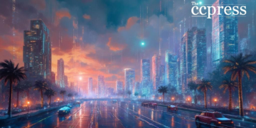 futuristic financial landscape