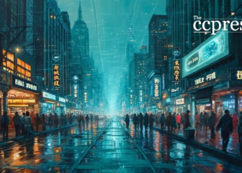 futuristic financial regulation scene