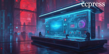 futuristic gaming console painting