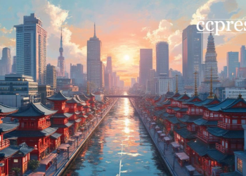 futuristic japanese cityscape