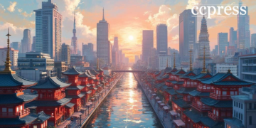 futuristic japanese cityscape