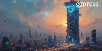futuristic metaplanet cityscape