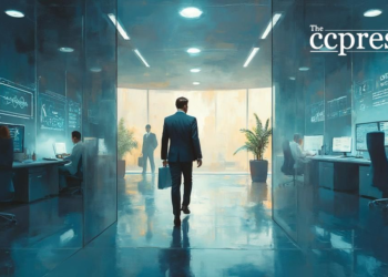 futuristic office transition painting