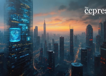 futuristic regulatory cityscape