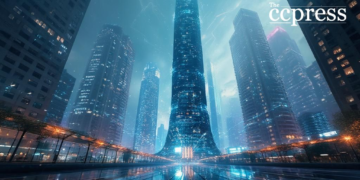futuristic skyscraper cityscape