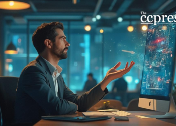 futuristic tech discussion art