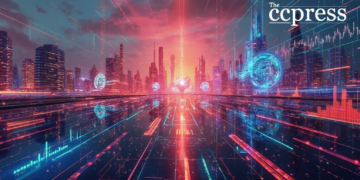 futuristic trading landscape oil