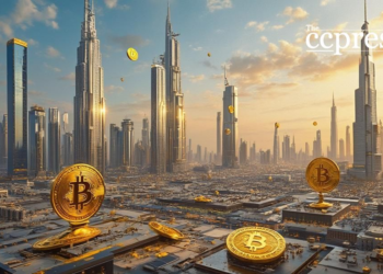 futuristic uae city bitcoin art