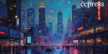 gemini xrp card neon cityscape