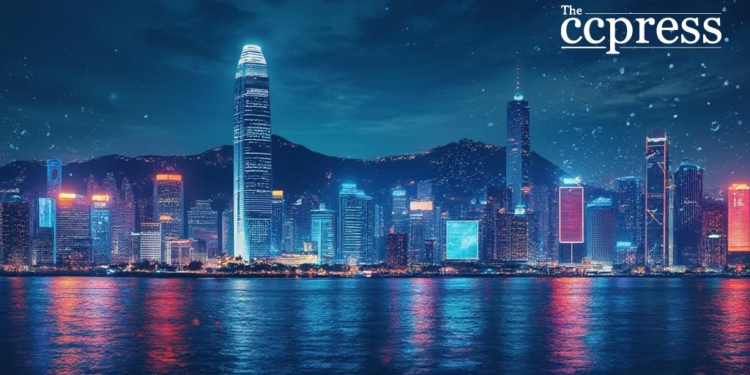 hong kong digital skyline art