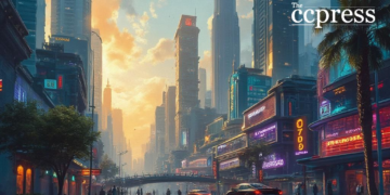 hyperliquid future cityscape art
