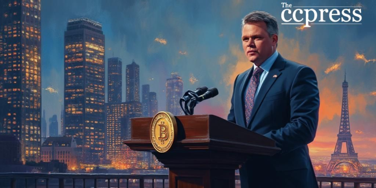 jd vance bitcoin speech oil painting
