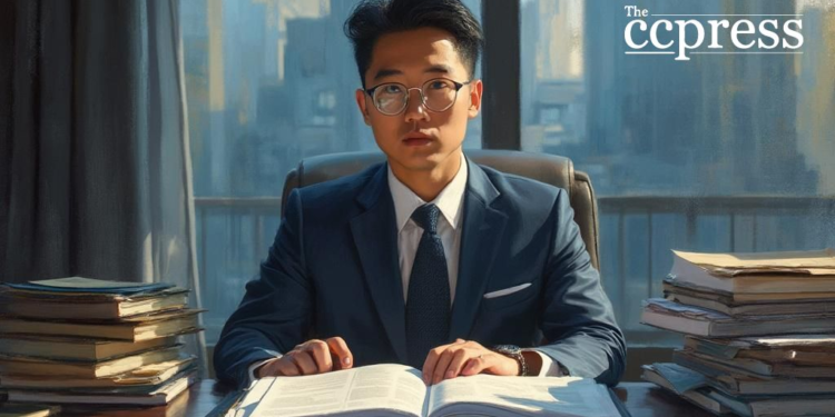 justin sun office oil painting