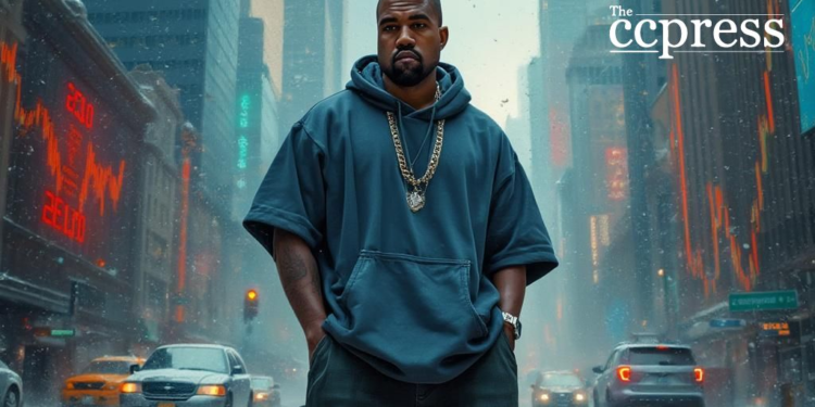 kanye financial chaos oil painting
