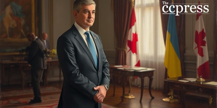 mark carney ukraine visit oil painting