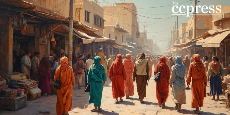 middle eastern market painting