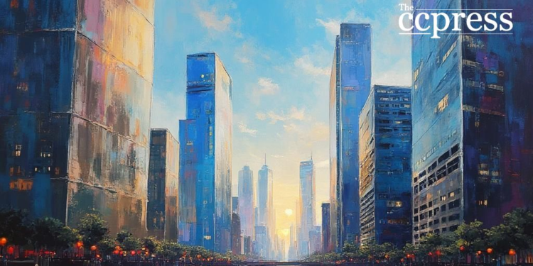 modern cityscape growth innovation