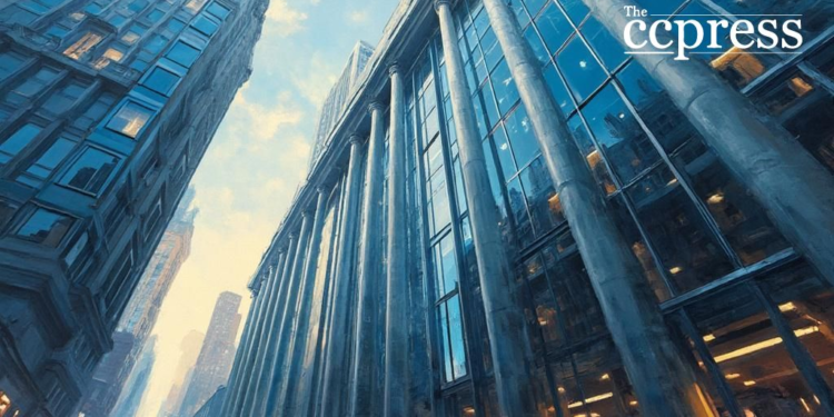 modern glass bank painting