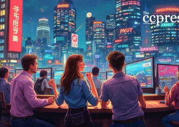 modern trading scene oil painting
