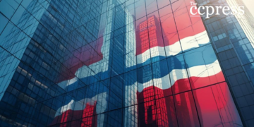 norwegian flag skyscraper art