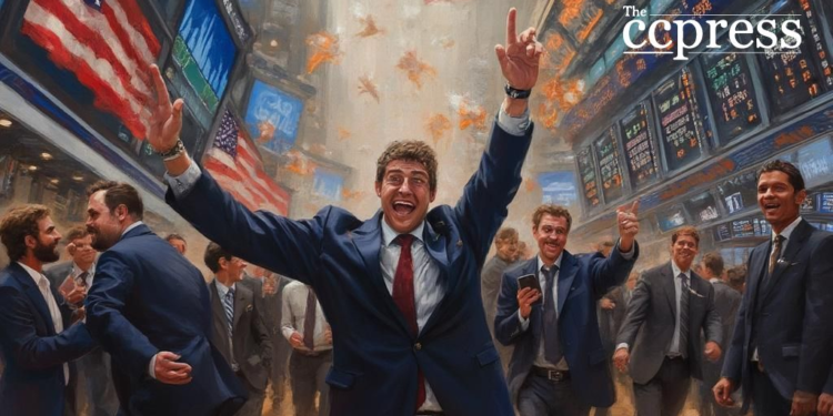 nyse trading floor celebration