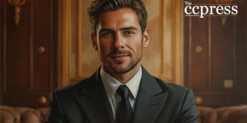 opulent businessman oil painting