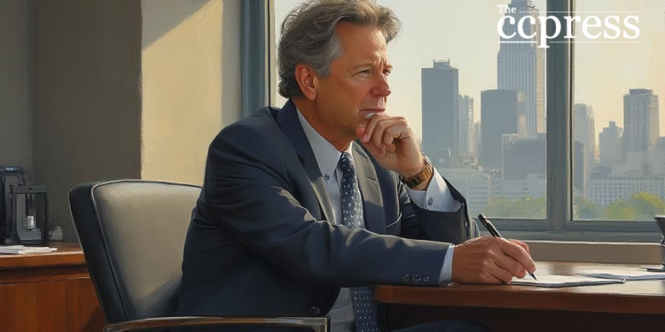 rick rieder oil painting office