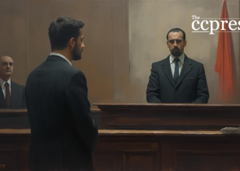 romanian courtroom oil painting
