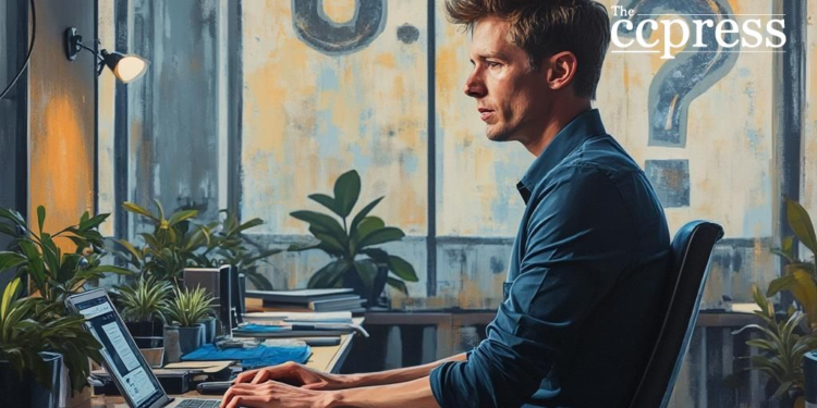 sam altman oil painting office